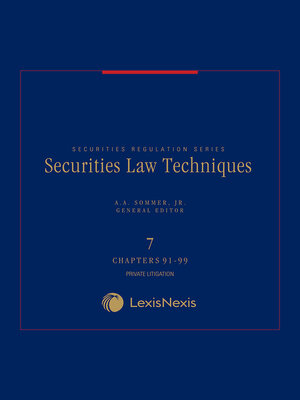cover image of Securities Law Techniques